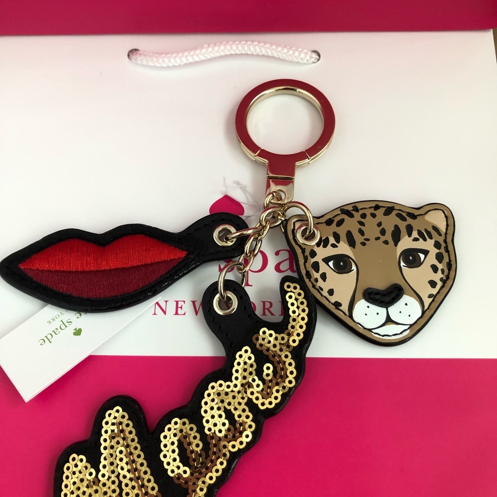 Authentic Kate Spade Leopard Key Fob  NWT